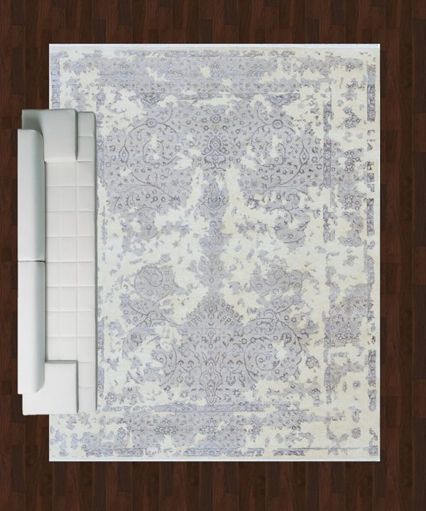 Modern Abbas Wool Silk Rug