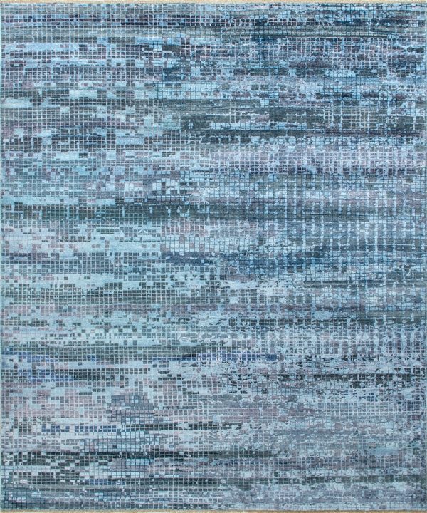 Modern Adel Wool Silk Rug