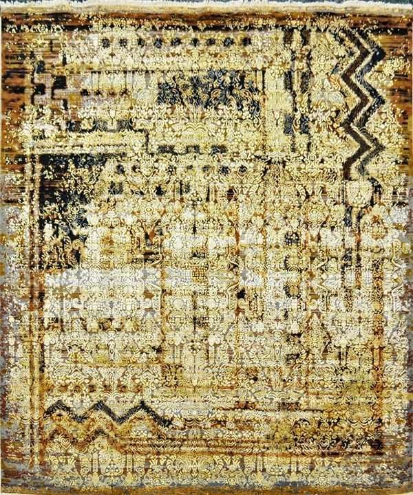 Modern Ameer Wool Silk Rug
