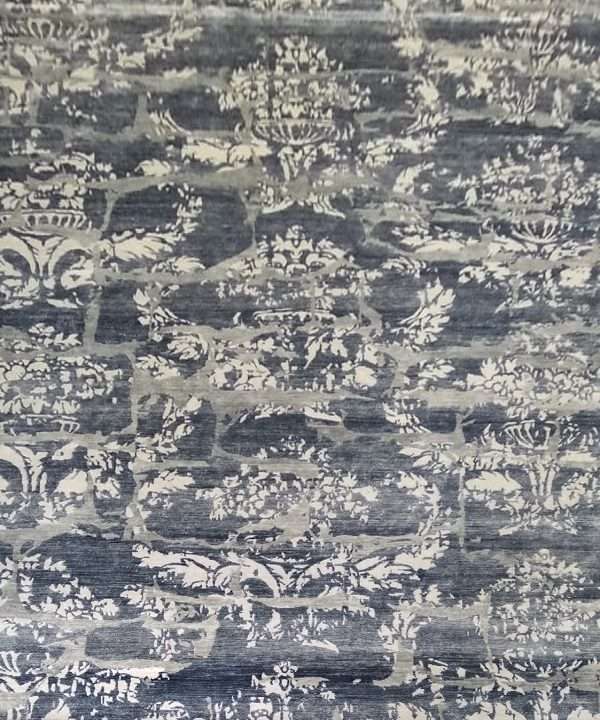 Modern Aswin Wool Silk Rug
