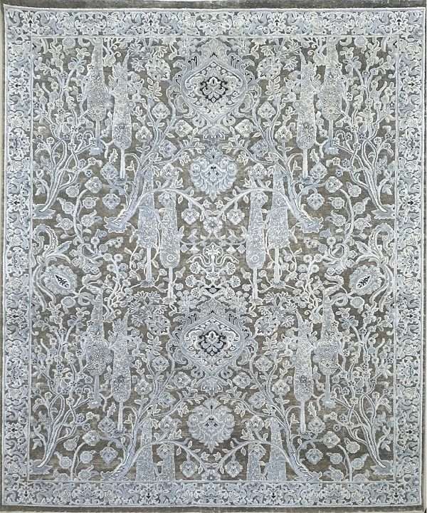 Modern Beinn Wool Silk Rug