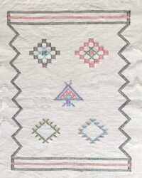 Simple Flatweave Bouquet Rug