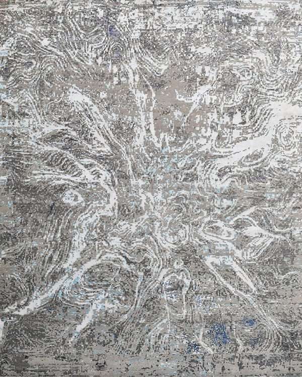 Modern Brazzaville Wool Silk Rug