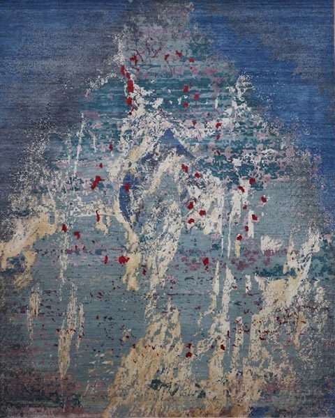 Modern Bujumbura Wool Silk Rug