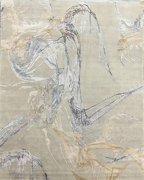 Modern Crowe Wool Silk Rug