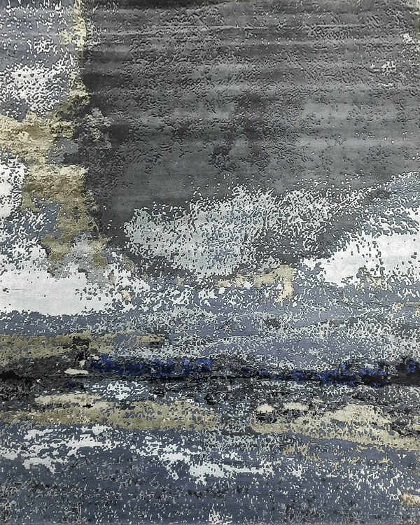 Modern Cube Wool Silk Rug
