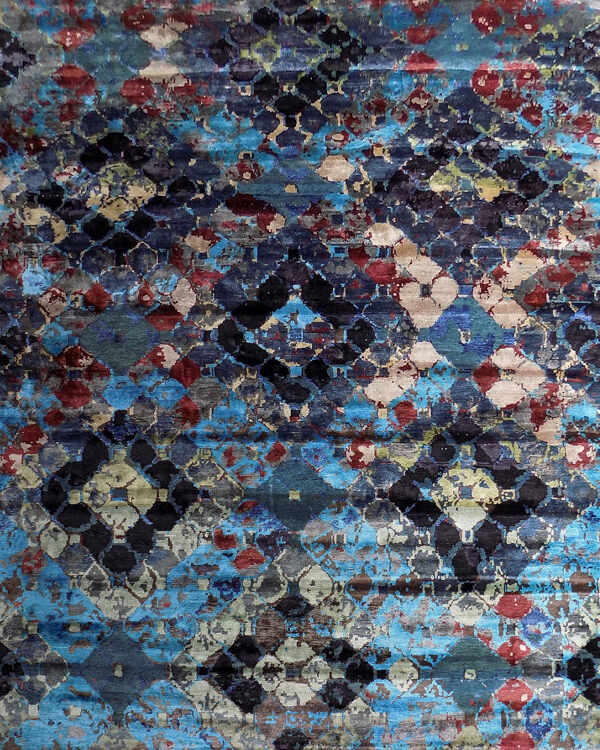 Modern Dennehy Wool Silk Rug