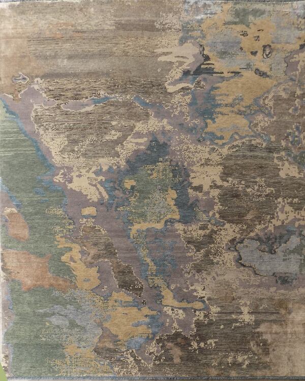 Modern Deschanel Wool Silk Rug