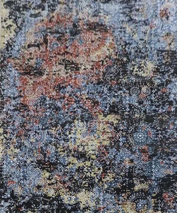 Modern Dilveer Wool Silk Rug