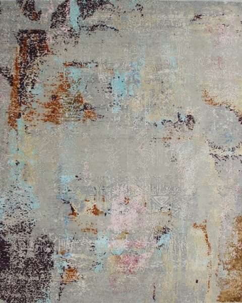 Modern Diyarbakir Wool Silk Rug