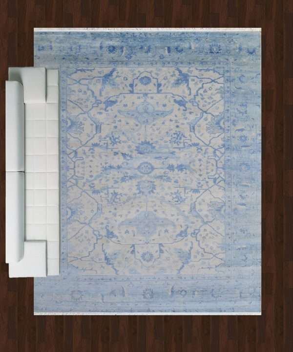 Modern Haaris Wool Silk Rug