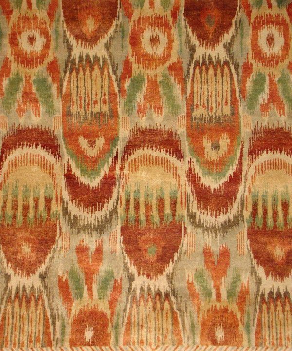 Modern Ikat 2 Maroon Rug