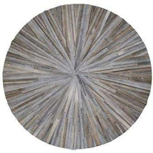 Simple Leather Fox Round Rug