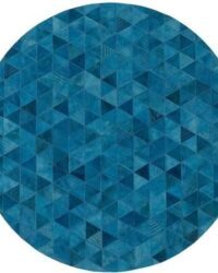 Simple Leather Franaois Round Rug