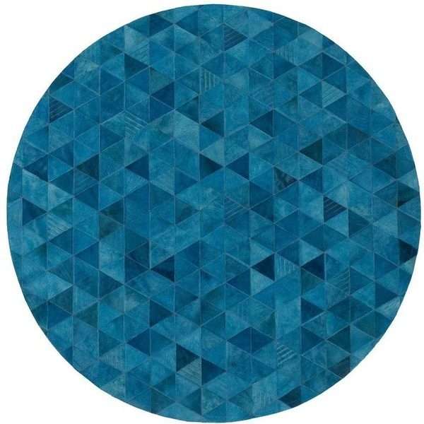 Simple Leather Franaois Round Rug