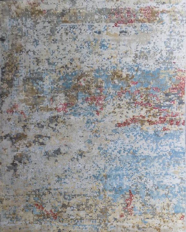 Modern Gibson Wool Silk Rug