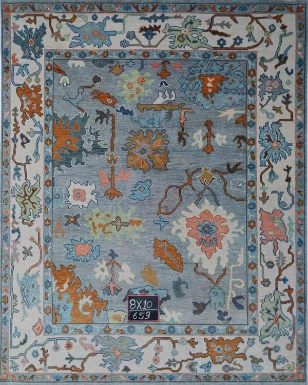 Traditional Oushak Entertainer Rug