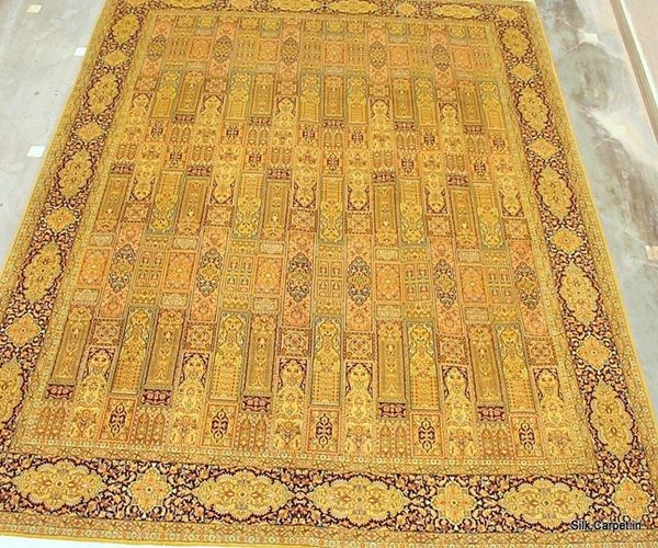Traditional Mckenzii Bakhtiyar Gumbad Qom Oriental Rug