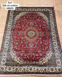 Prestigious old ocean oriental rug in size 5x7 feet in cream red colour