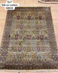 Prestigious old paige oriental rug in size 5x7 feet in cream black colour
