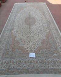 Prestigious old penelope oriental rug in size 10x14 feet in cream red colour