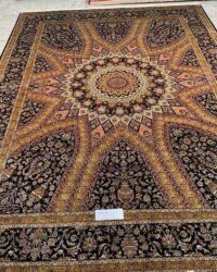 Prestigious old roselyn oriental rug in size 9x12 feet in black gPrestigious old colour