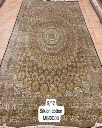 Prestigious old rosie oriental rug in size 9x12 feet in black ivory colour