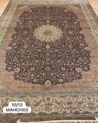 Prestigious old sasha oriental rug in size 10x13 feet in black ivory colour