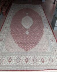 Prestigious old siena oriental rug in size 12x16 feet in cream red colour