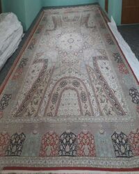 Prestigious old sophie oriental rug in size 14x20 feet in cream red colour